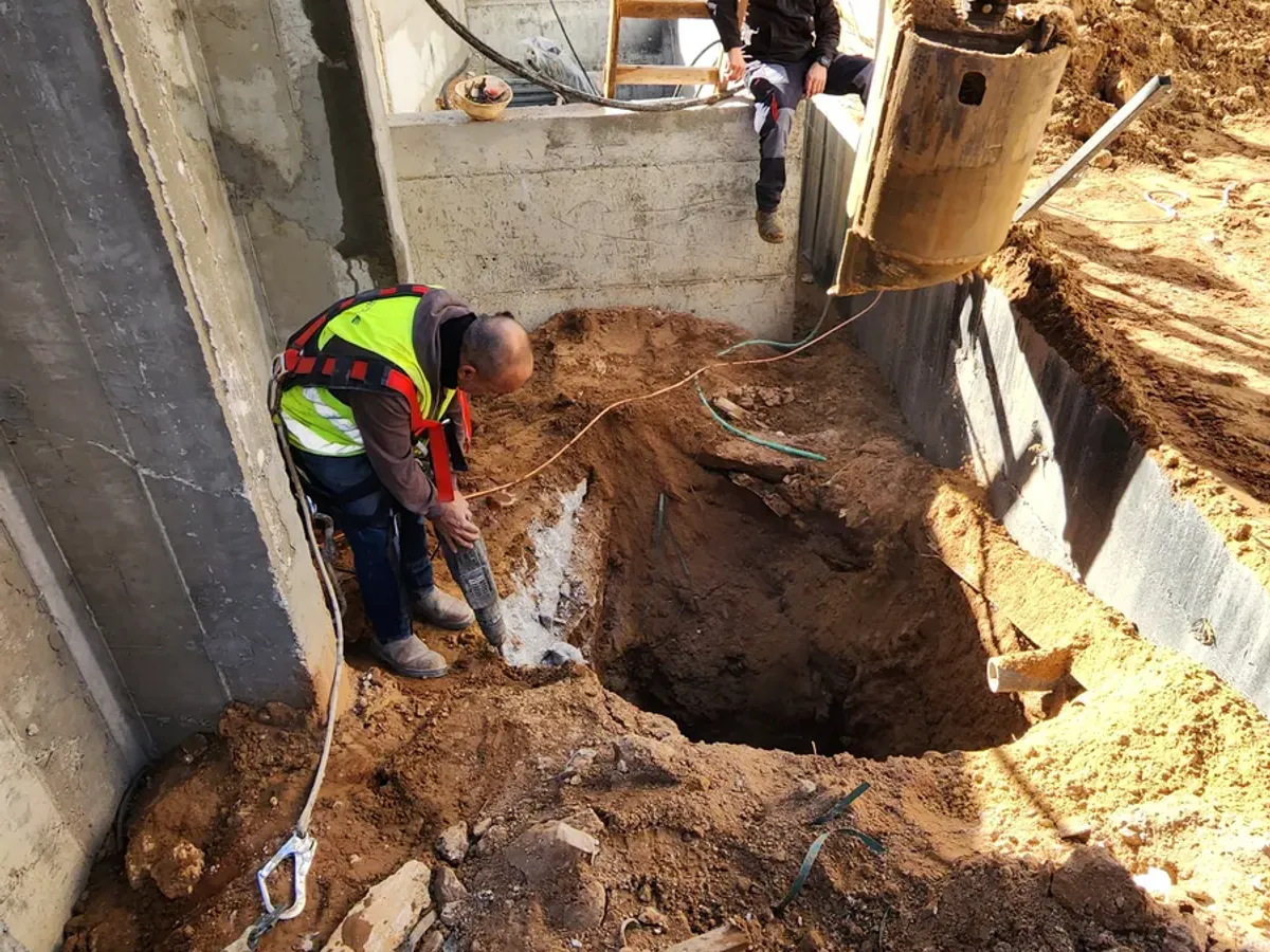 בור חלחול עם פולימר – חדרה